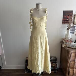Petal & Pup yellow dress with floral straps